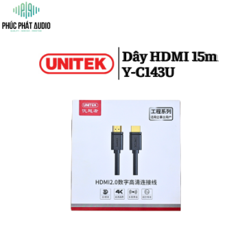 Dây HDMI UNITEK 15m Y-C143U 