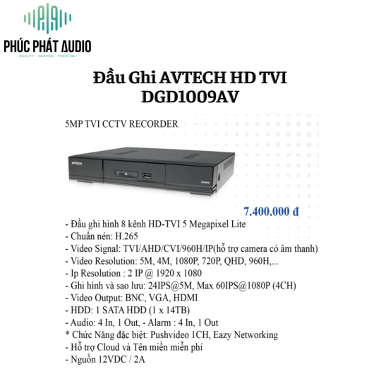 Đầu Ghi AVTECH DGD1009AV 