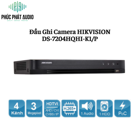 Đầu Ghi Camera HIKVISION DS-7204HQHI-K1P