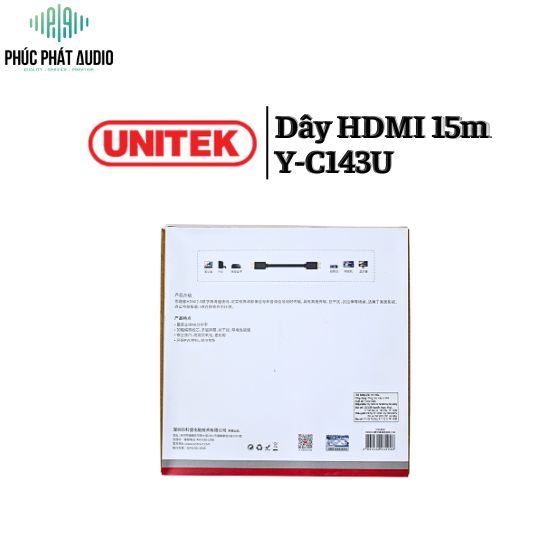 Dây HDMI UNITEK 15m Y-C143U 