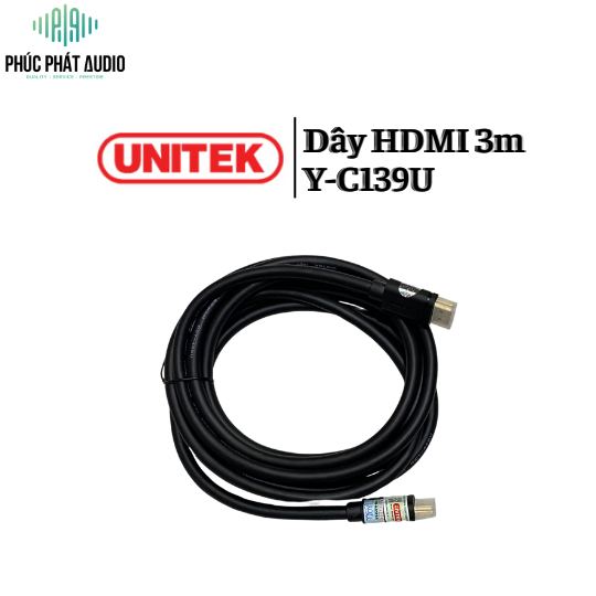 Dây HDMI UNITEK 3m Y-C139U 