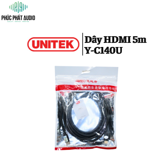Dây HDMI UNITEK 5m Y-C140U