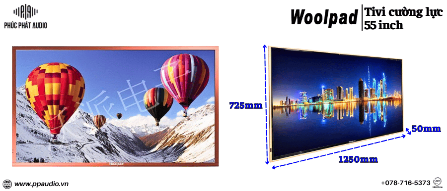 Tivi cường lực Woolpad 55 inch