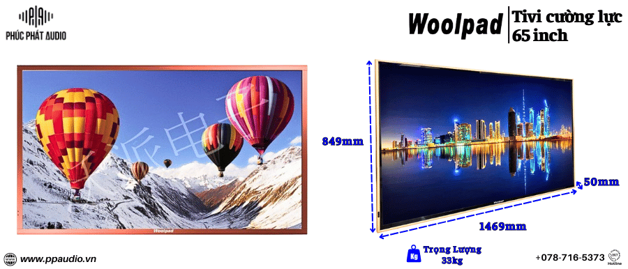 Tivi cường lực Woolpad 65 inch