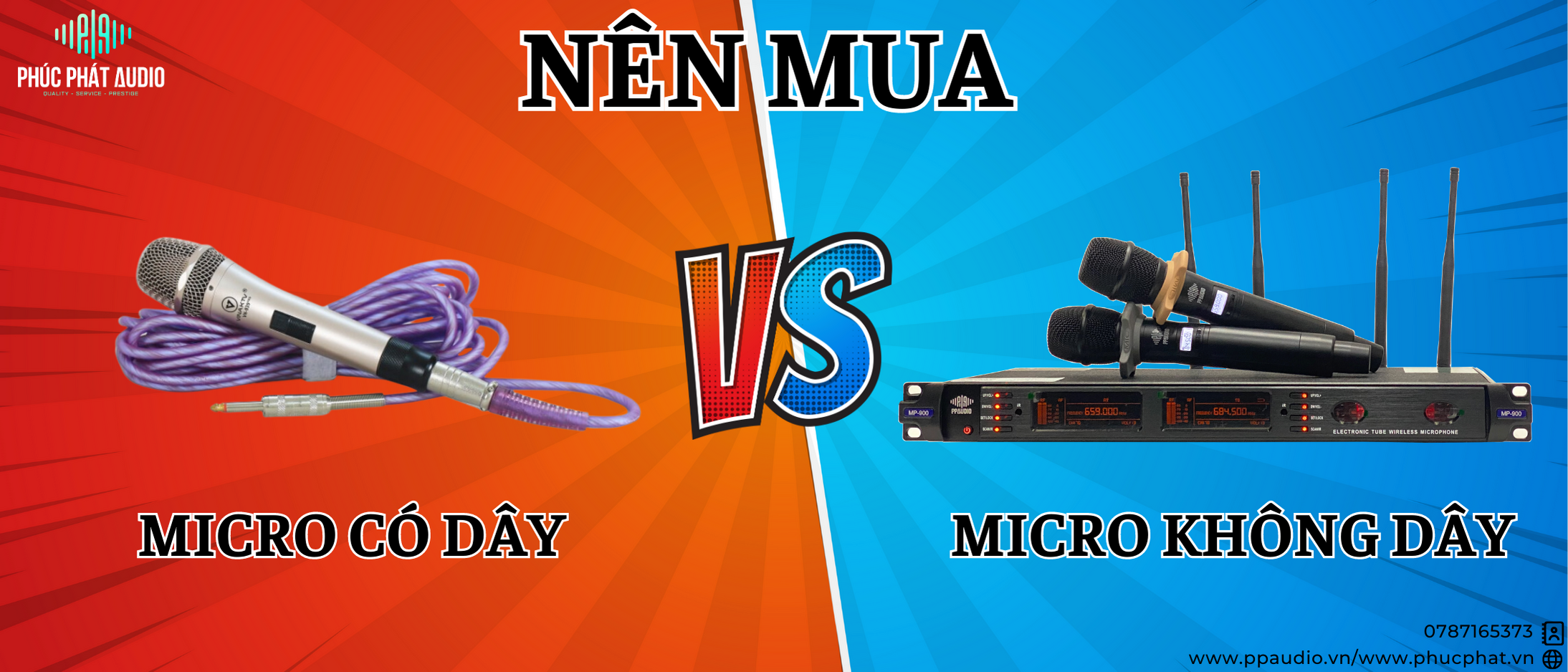 Nên mua micro không dây hay micro có dây? Loại nào tốt hơn, hay hơn?