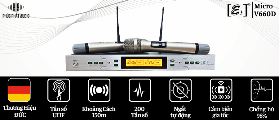 Micro không dây E3 V660D