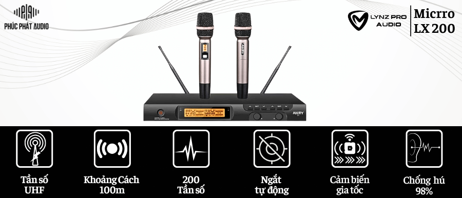 Micro không dây Lynz LX 200