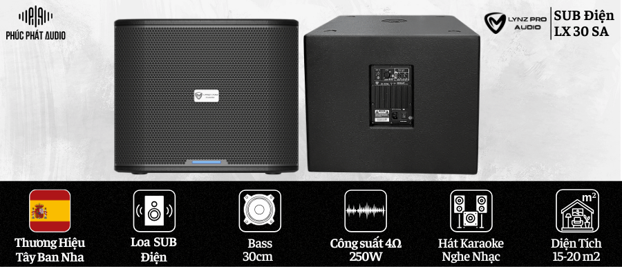 loa sub điện LYNZ PROAUDIO LX 40 SA