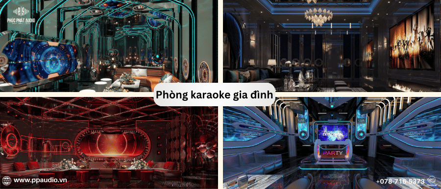 Phòng karaoke gia đình . mẫu phòng karaoke biệt thự 