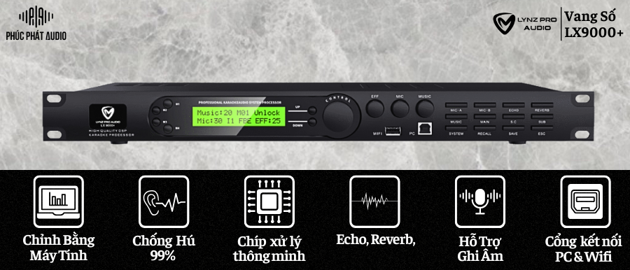 Thông số vang số LYNX LX9000+