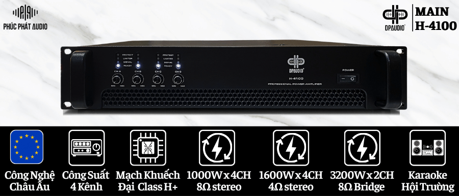 Công suất 4 Kênh DPAUDIO
