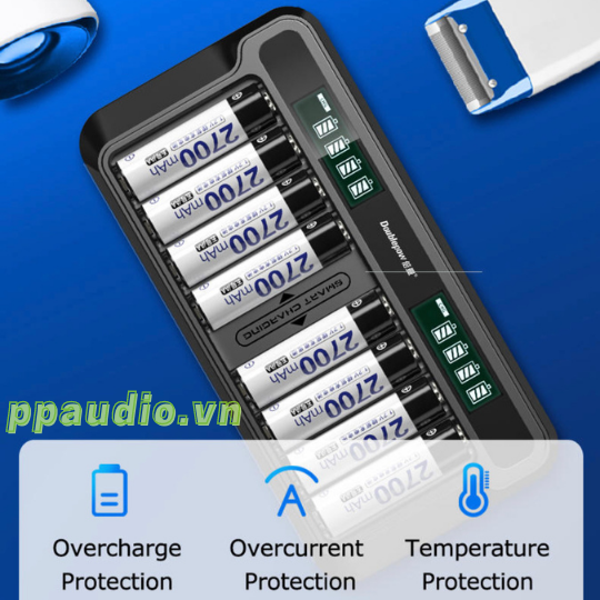Khay sạc pin 8 khe