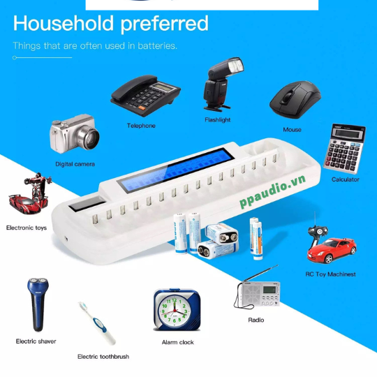 Khay Sạc Pin 16 Viên DOUBLEPOW 