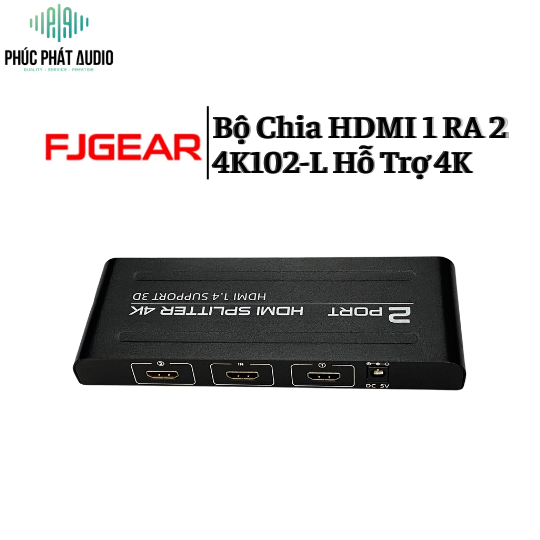 Bộ Chia HDMI 1 RA 2 FJGEAR 4K102-L Hỗ Trợ 4K 