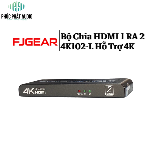 Bộ Chia HDMI 1 RA 2 FJGEAR 4K102-L Hỗ Trợ 4K 