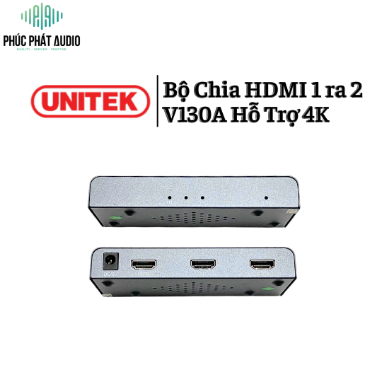 Bộ Chia HDMI 1 ra 2 Unitek  V130A Hỗ Trợ 4K 