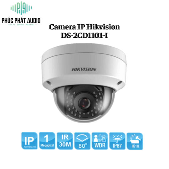 Camera IP Dome 1.0MP Hikvision DS-2CD1101-I