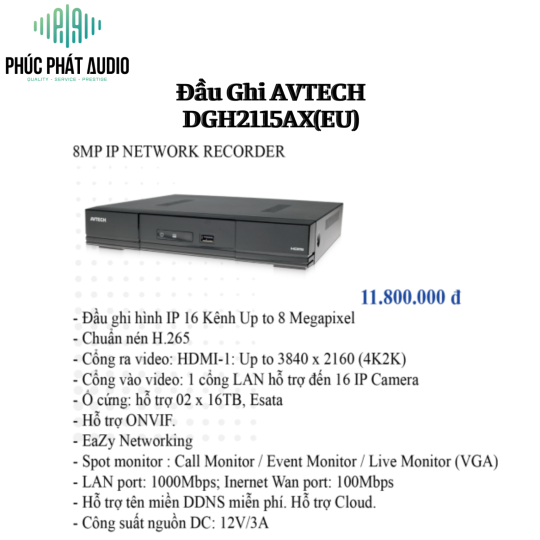 Đầu Ghi AVTECH DGH2115AX(EU)