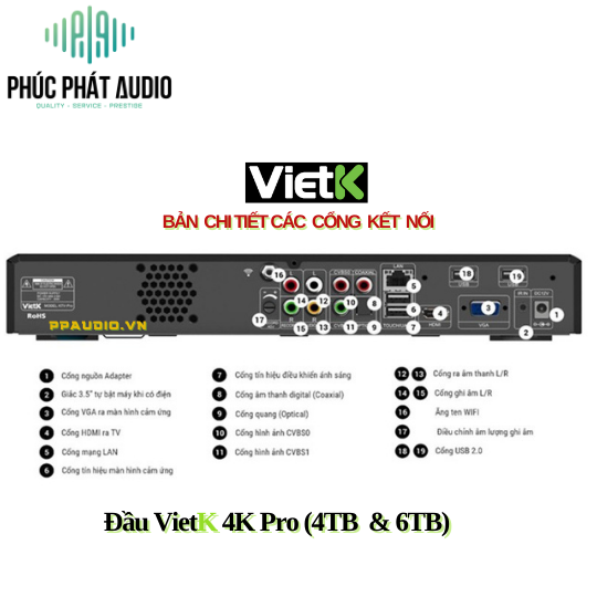 Đầu VietK Pro   4TB  