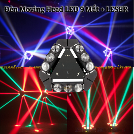 Đèn Moving Head 9 Mắt Lớn Laser