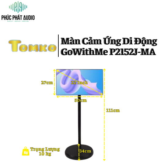 Màn Cảm Ứng Di Động Tomko GoWithMe P2152J-MA
